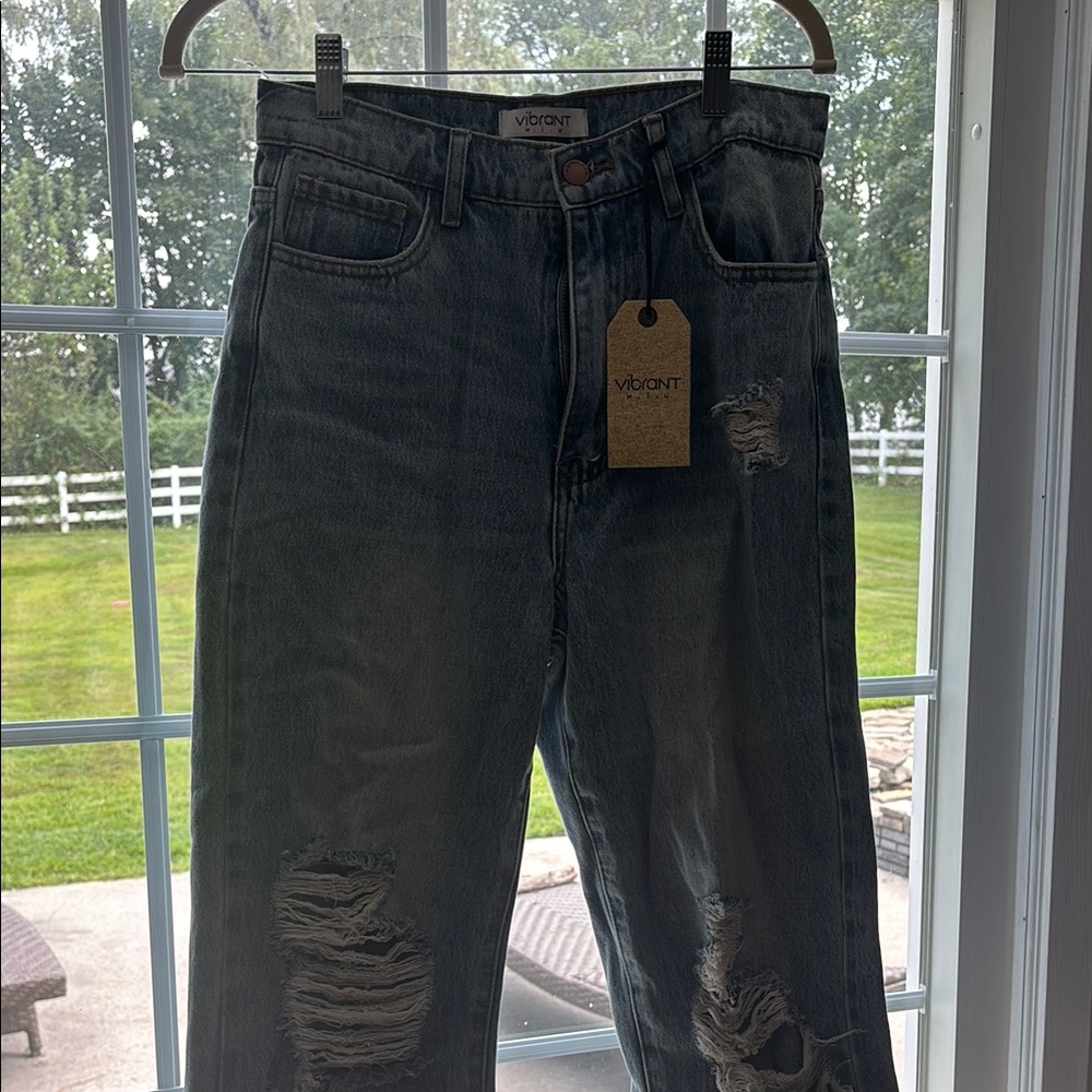 Vibrant N. I. U. Women's Relaxed Distressed Jeans